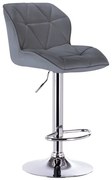 Σκαμπό Μπαρ 2Τμχ Bar86 Margo Γκρι PU 42x49x66-86/89-109cm