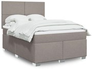 Κρεβάτι Boxspring με Στρώμα Taupe 160x200 εκ. Υφασμάτινο