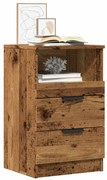 vidaXL Κομοδίνο Όψη Παλαιού Ξύλου 40x36x65 εκ. από Επεξ. Ξύλο
