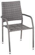 Καρέκλα - Πολυθρόνα MORNER C6074.02 Μεταλλική με Γκρί Rattan 55x58x87Υ εκ. 55x58x87 εκ.