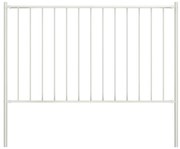 vidaXL Πάνελ Περίφραξης Λευκό 1,7x1,25 μ. Ατσάλι Ηλεκτρ. Βαφή + Στύλοι