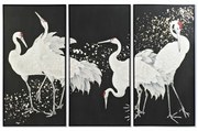 Σετ με 3 κάδρα DKD Home Decor Ανατολικó Ερωδιός (210 x 4 x 140 cm)