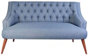 Καναπές Διθέσιος Lamont 558ZEN1234 140x74x80cm Light Blue