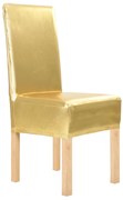 vidaXL Καλύμματα Καρέκλας Ελαστικά Ίσια 6 τεμ. Χρυσά