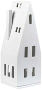 Κηροπήγιο Για Ρεσώ Pitched Roof RD0010847 7,5x7,5x20cm White Raeder Porcelain