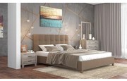 Savvidis Furniture  Κρεβάτι Υπέρδιπλο N64 για στρώμα 150x200 Ύφασμα Με Επιλογή Χρώματος BEST-890021