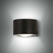 Φωτιστικό Τοίχου Led Lao 3603-22-101 Black Fabas Luce Αλουμίνιο,Γυαλί