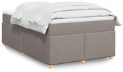 Κρεβάτι Boxspring με Στρώμα Taupe 120x200 εκ. Υφασμάτινο