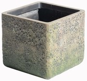 Supergreens Γλάστρα Πήλινη Τετράγωνη Βρύα Πράσινη 44x44x38 εκ.