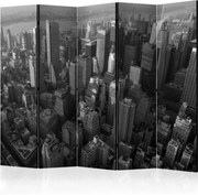 Διαχωριστικό με 5 τμήματα - New York: skyscrapers (bird's eye view) II [Room Dividers]