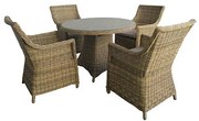 Bluimis ΣΕΤ ΤΡΑΠΕΖΑΡΙΑ ΚΗΠΟΥ WICKER - RATTAN SANTA 5121 G + 5195 G BL-200-01-004