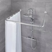 Βραχίονας Μπάνιου Γωνιακός Universal 0345 2,5mm 90x90cm 101 Chrome Kleine Wolke 90X90cm Αλουμίνιο