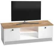 Έπιπλο τηλεόρασης Cube Megapap από μελαμίνη χρώμα pine - white 120x30x40εκ.-GP022-0076,1
