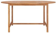 vidaXL Τραπέζι Κήπου 150 x 76 εκ. από Μασίφ Ξύλο Teak