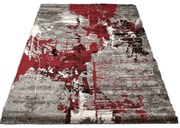 Eco Carpet Χαλί Freize Μοντέρνο 160x220 - Art Γκρι/Κόκκινο