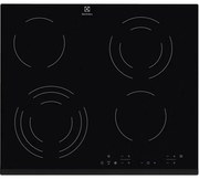 Κεραμική ενσωματωμένη εστία Electrolux EHF6343FOK, 6400W, 4 ζώνες, 9 επίπεδα, Stop & Go, Χρονόμετρο, Μαύρο