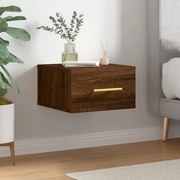 Κομοδίνο Επιτοίχιο Καφέ Δρυς 35 x 35 x 20 εκ. - Καφέ
