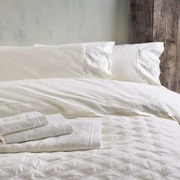 Σεντόνια Σετ Με Δαντέλα 4τμχ Anika Ecru Ρυθμός Queen Size 230x260cm 100% Βαμβάκι