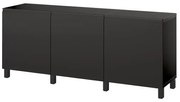 BESTÅ σύνθεση αποθήκευσης με πόρτες, 180x42x74 cm 095.693.42