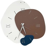 Ρολόι Τοίχου Meymene 279ENZ2720 50x50cm Multi-Brown Wallity Μέταλλο