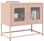 ντουλάπι τηλεόρασης vidaXL Ροζ 68x39x60,5 cm Ατσάλι ψυχρής έλασης