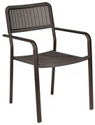 Πολυθρόνα κήπου "SARA" από wicker σε χρώμα καφέ 60x55x83.5 100-02928
