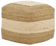 Σκαμπό-πουφ Sofian Inart μπεζ 100% γιούτα 40x40x35εκ