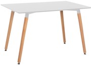 ΤΡΑΠΕΖΙ MINIMAL HM008.01 ΛΕΥΚΟ MDF, ΞΥΛΙΝΑ ΠΟΔΙΑ ΟΞΙΑ, 120Χ80X73Υ ΕΚ.