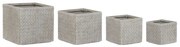 Σετ ζαρντινιέρων Home ESPRIT Μπεζ Fiberglass Μαγνήσιο 44,5 x 44,5 x 42,5 cm (4 Μονάδες)