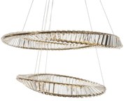 Artekko Iron Φωτιστικό Οροφής LED Χρυσό Μεταλλικό με Κρύσταλλα (60x60x20)cm 15w 3000K Artekko 023-3369