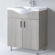 Έπιπλο Μπάνιου Πάγκος Με Νιπτήρα Siena 75 S3BSI075HN0 72x34x83cm Grey-White Πορσελάνη,Μελαμίνη