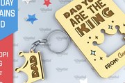 Intra απο ξύλο plywood 3mm-4mm πάχος - Dads Day Keychains Card Laser cut Δίασταση 4x4 cm INTRAFABR-94845611