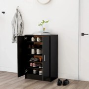 vidaXL Παπουτσοθήκη Μαύρη 60 x 35 x 92 εκ. από Μοριοσανίδα