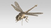 Intra απο ξύλο plywood 3mm-4mm πάχος - Ξύλινη Dragonfly 3D Μοντέλο 2mm Δίασταση 30x30 cm Intraeaxys-lopqlrk7