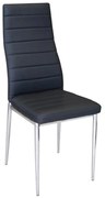 Καρέκλα Jetta ΕΜ966Χ,36 Black 40x50x95 cm Σετ 6τμχ Metal, PVC