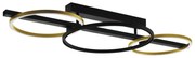 Πλαφονιέρα Οροφής L96,5xH15,5cm Μαύρο-Χρυσαφί LED 3000K 1800lm Eglo Lanacera 390086