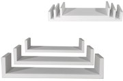 06512708 Ράφια Τοίχου ArteLibre Λευκό MDF 60x15.5x8cm 50x15.5x8cm 40x15.5x8cm 3Τμχ