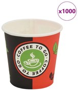 vidaXL Ποτήρια Καφέ μιας Χρήσης 1000 τεμ. 120 ml (4 oz) Χάρτινα