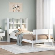 vidaXL Κρεβάτι Βιβλιοθήκη Χωρίς Στρώμα 90x200 εκ Μασίφ Ξύλο Πεύκου