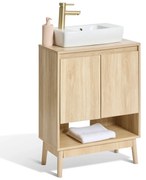 Ντουλάπι Μπάνιου Με Ράφι Για Νιπτήρα (60x30x80) F-V Abana 193678