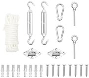 vidaXL Σετ Τοποθέτησης Πανιού Σκίασης 9 Τεμαχίων Ανοξείδωτο Ατσάλι