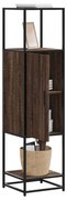 Highboard καφέ δρυς Κατασκευασμένο ξύλο και μέταλλο - καφέ δρυς