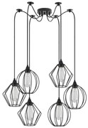 SE21-BL-B10-BL6-GR12 ADEPT FLEX Black Metal Grid Pendant+ HOMELIGHTING 77-8953