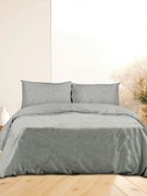 Σετ Σεντόνια Flannel 2040 Grey Διπλό με λάστιχο (150x205+30)