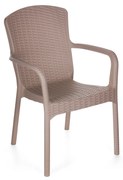 Πολυθρόνα βαρέους τύπου TURAN απο PP σε χρώμα cappuccino 43x40x86