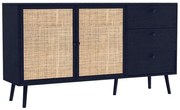 Μπουφές Oslo 086-000016 150x39x79cm Black-Natural
