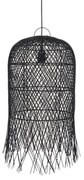 ΦΩΤΙΣΤΙΚΟ ΚΡΕΜΑΣΤΟ ΜΟΝΟΦΩΤΟ Ε27 MAX 60W H610XD330mmRATTAN ΜΑΥΡΟ ARTE ILLUMINA KAI Eurolamp 144-33027