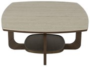 Artekko Stone Καφέ Τραπέζι Σαλονιού MDF με Όψη Πέτρας στην Επιφάνεια (90x90x42)cm Artekko 783-6407