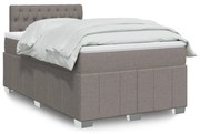 Κρεβάτι Boxspring με Στρώμα Taupe 120x190 εκ. Υφασμάτινο