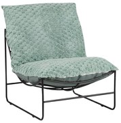 Πολυθρόνα Chopie ύφασμα ανοιχτό πράσινο-μαύρο πόδι 77x90x83εκ 77x90x83 εκ.